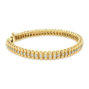 Yellow Gold Tennis Bracelet with Diamonds