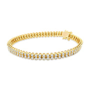 Two Row Diamond Tennis Bracelet