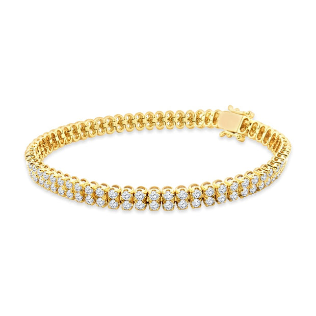 Two Row Diamond Tennis Bracelet