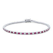 Ruby/Diamond Tennis Bracelet