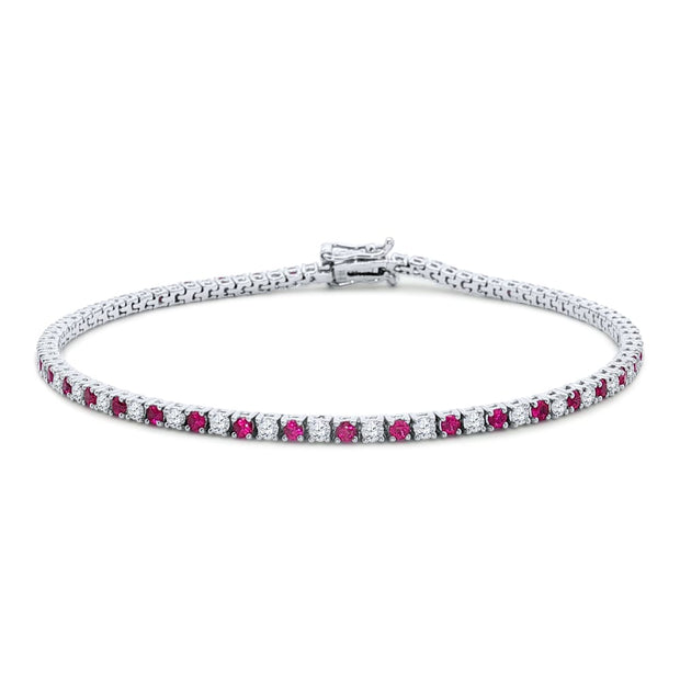 Ruby/Diamond Tennis Bracelet
