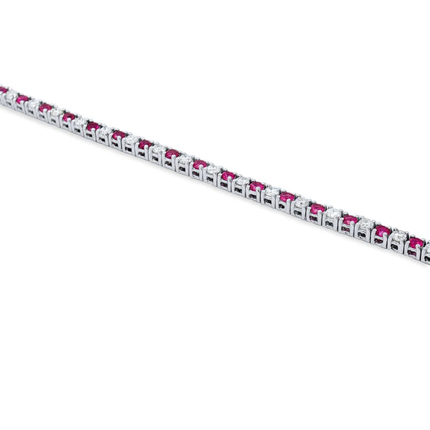 Ruby/Diamond Tennis Bracelet
