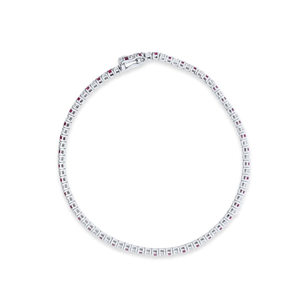Ruby/Diamond Tennis Bracelet