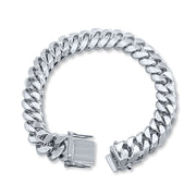 Cuban bracelet in a curve in a large size