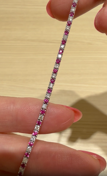 Ruby and Diamond Tennis Bracelet