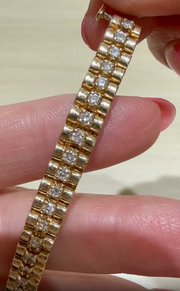 14k Yellow Gold Tennis Bracelet with Diamonds