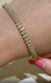 Two Row Diamond Tennis Bracelet
