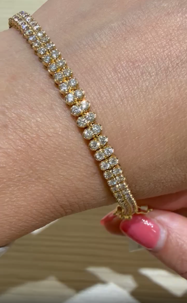Two Row Diamond Tennis Bracelet