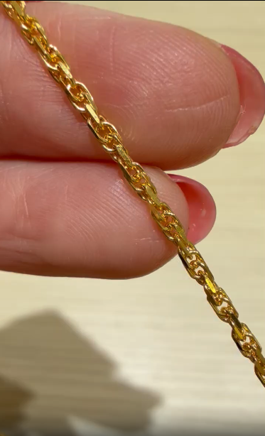 24K Double Link Chain