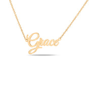 Grace nameplate with the cable link necklace