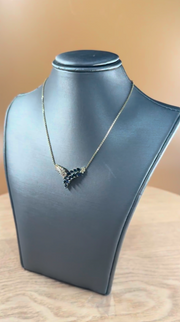 Sapphire Feather Necklace